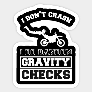 Motocross Bike Motorcycle Gravity Checks Sticker